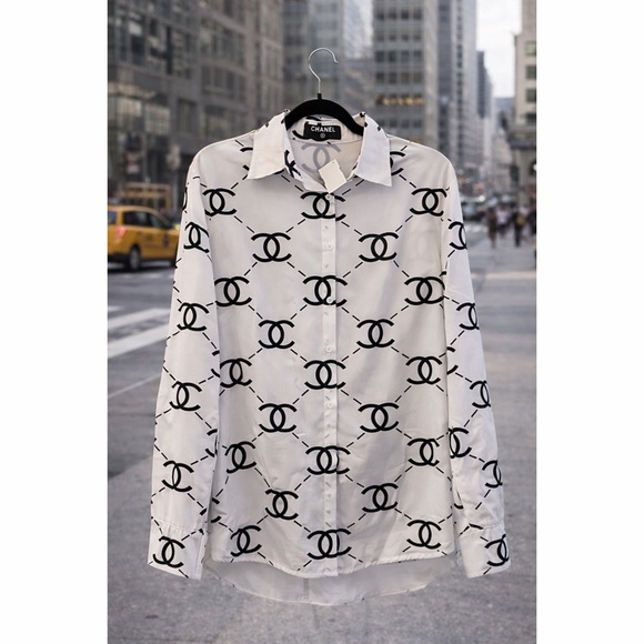 High Fashion White Button Down Lux 
Shirt! - Picture 2 of 7